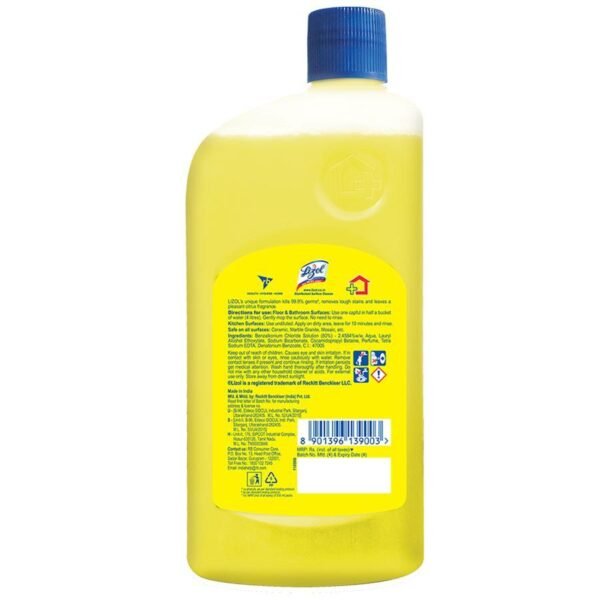 Lizol Disinfectant Floor Cleaner Liquid - Citrus, Kills 99.9% Germs,-லைசால் - Image 2